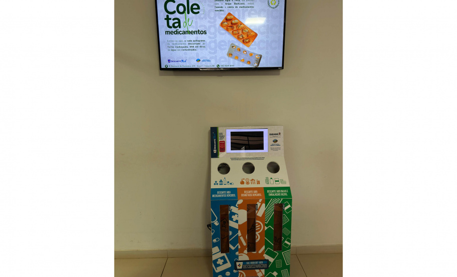 Totem para coleta de medicamentos vencidos começou a funcionar nesta quinta-feira (7) na sede do IAT de Cianorte