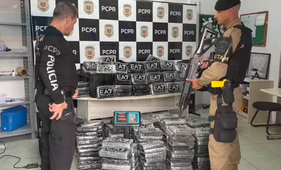 PCPR prende casal com 169 kg de cocaína em desdobramento da maior apreensão do ano