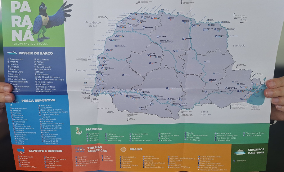 Com expositores, produtos e novos mapas, Turismo inaugura estande na Foz Internacional Boat Show