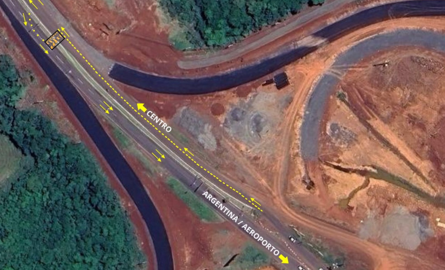 DER BR-469 alteração de tráfego trevo perimetral