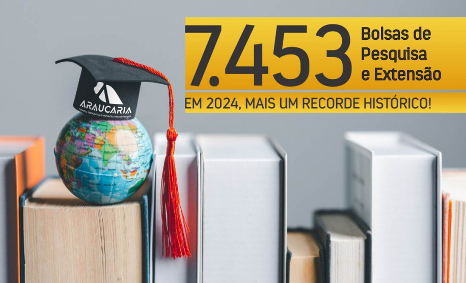 Fundação Araucária bate novo recorde de concessão de bolsas de pesquisa com 7.453 concedidas em 2024