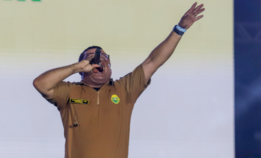 Banda da PMPR estreia no palco principal e anima público em Matinhos Foto: Geraldo Bubniak/AEN