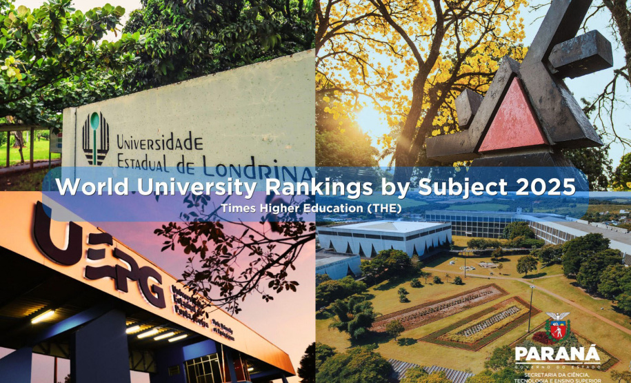 UEL, UEM, UEPG e Unioeste começam 2025 com reconhecimento global em oito áreas acadêmicas