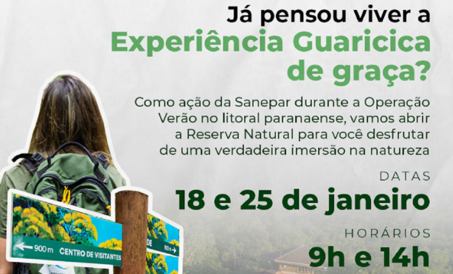 SANEPAR VISITA GRATUITA Reserva Guaricica