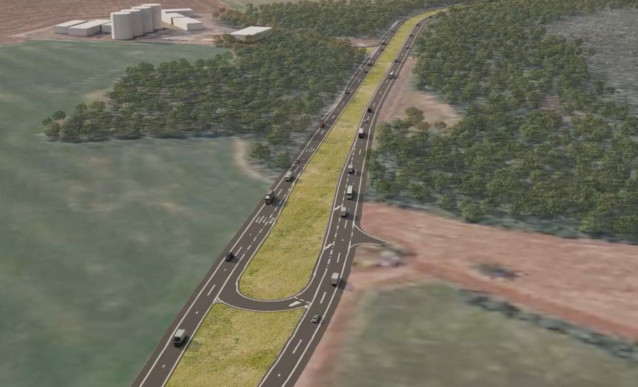 projeto da duplicação da PRC-466 entre Turvo e Pitanga.