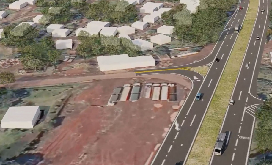 projeto da duplicação da PRC-466 entre Turvo e Pitanga.