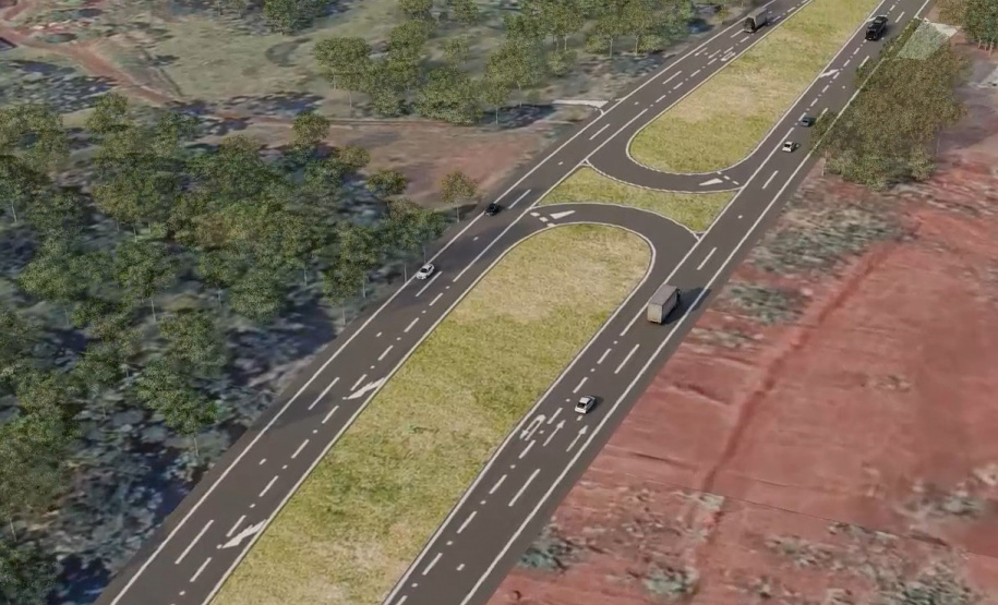 projeto da duplicação da PRC-466 entre Turvo e Pitanga.