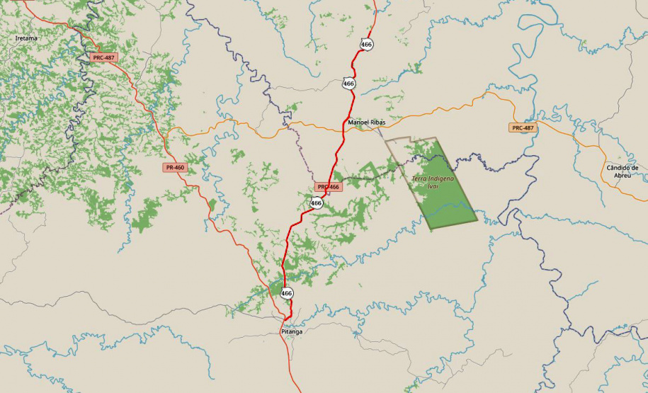 PRC-466 entre Pitanga e Manoel Ribas