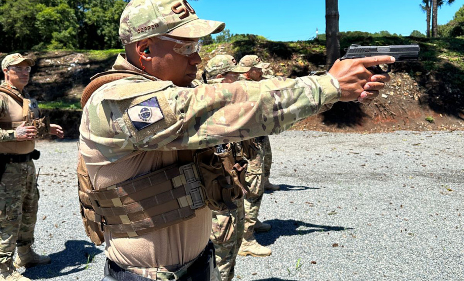olícia Penal do Paraná inaugura novos estandes de tiro e reforça capacitação de policiais penais em Piraquara