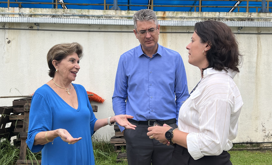 SANEPAR PREFEITA VISITA ESTAÇÃO TRATAMENTO ÁGUA