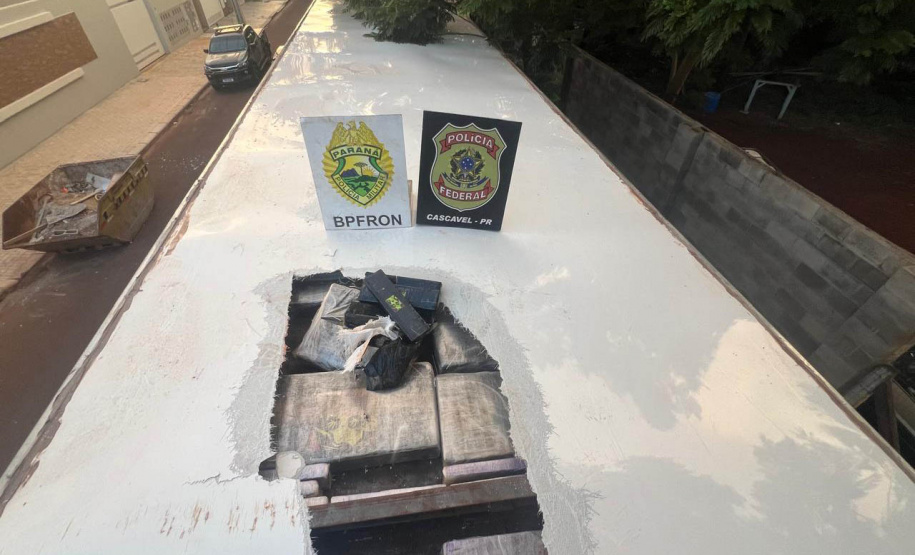 BPFRON e PF apreendem carreta carregada com quase 2,5 toneladas de substância análoga a maconha