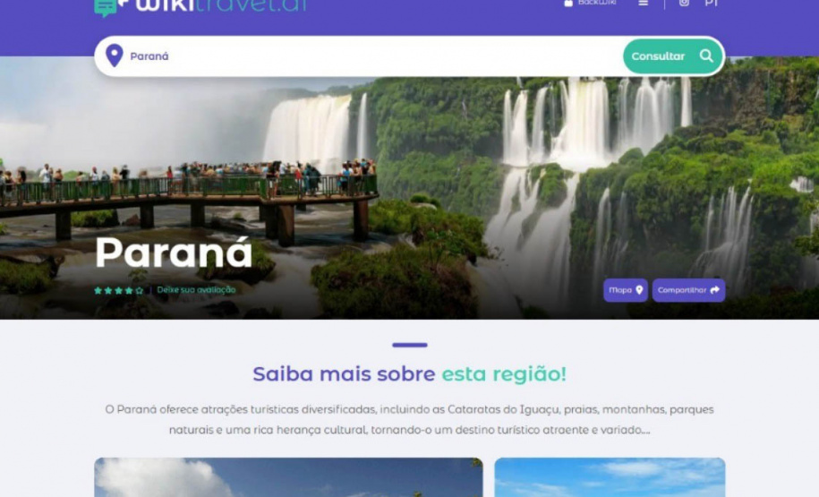 Ferramenta paranaense é uma das apostas para a promoção do Turismo do Estado em 2025