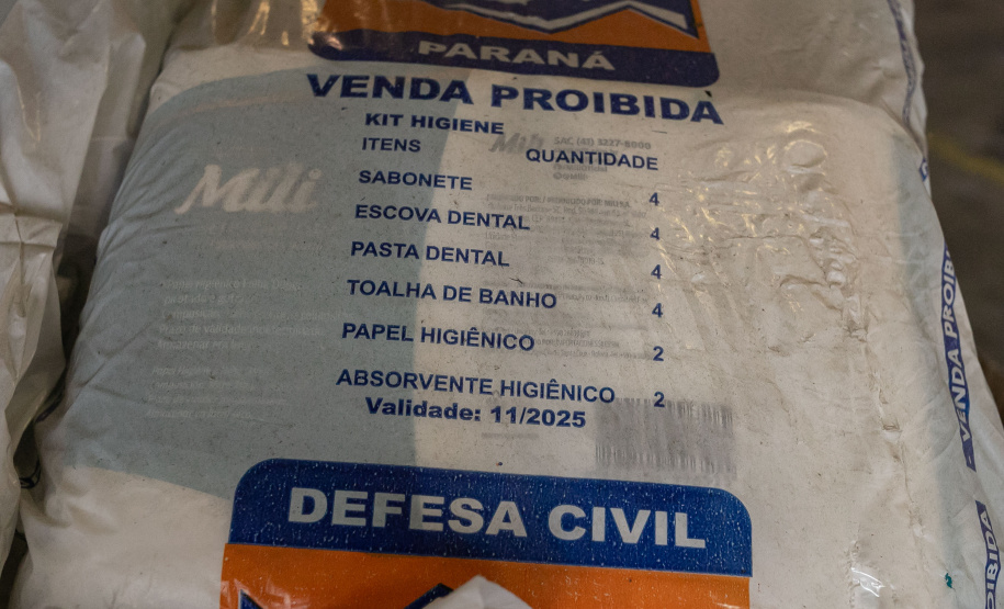 Curitiba, 09 de fevereiro de 2025 - O Governo do Paraná encaminha kits de limpeza e higiene para os munícipios de Morretes e Antonina, afetados pelas chuvas.