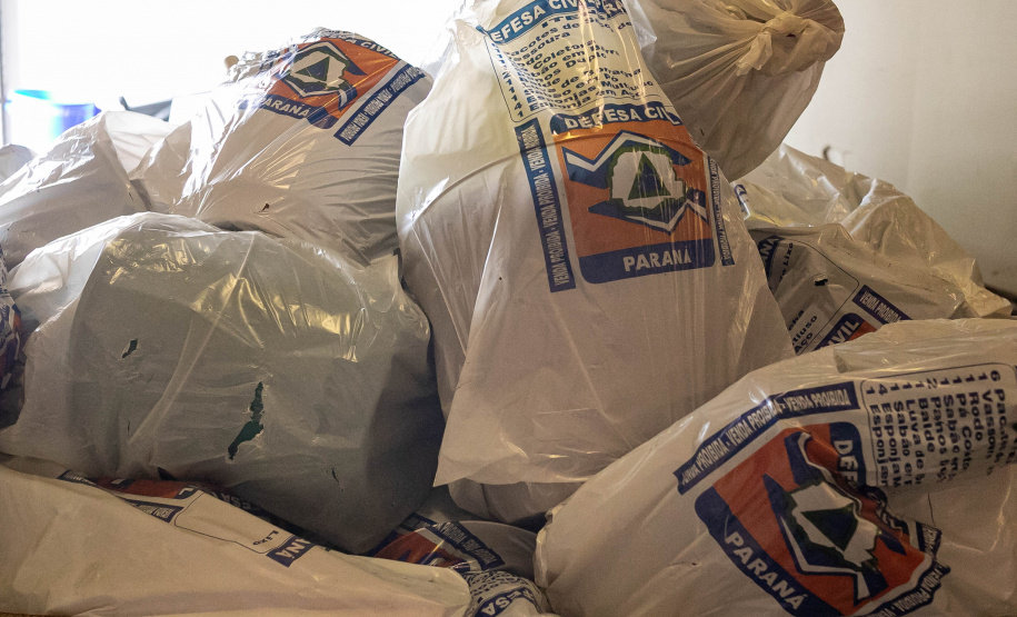 Curitiba, 09 de fevereiro de 2025 - O Governo do Paraná encaminha kits de limpeza e higiene para os munícipios de Morretes e Antonina, afetados pelas chuvas.