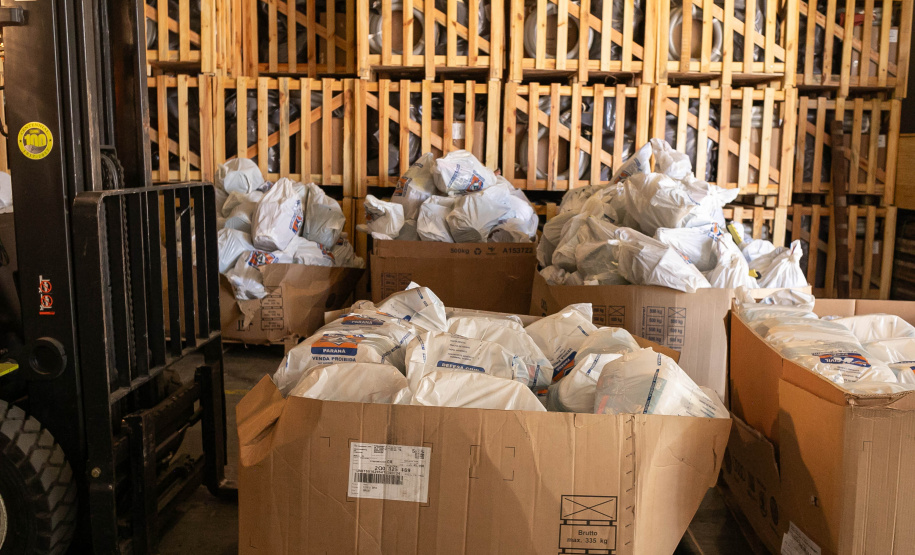 Curitiba, 09 de fevereiro de 2025 - O Governo do Paraná encaminha kits de limpeza e higiene para os munícipios de Morretes e Antonina, afetados pelas chuvas.