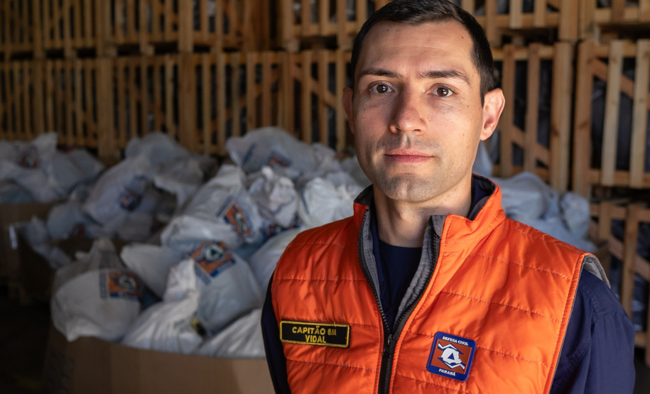 Curitiba, 09 de fevereiro de 2025 - O Governo do Paraná encaminha kits de limpeza e higiene para os munícipios de Morretes e Antonina, afetados pelas chuvas.