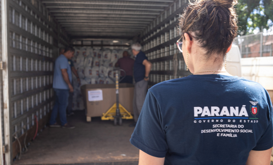 Curitiba, 09 de fevereiro de 2025 - O Governo do Paraná encaminha kits de limpeza e higiene para os munícipios de Morretes e Antonina, afetados pelas chuvas.