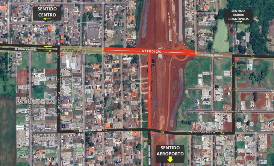 Avenidas de Foz do Iguaçu serão interditadas para avançar obra da Perimetral Leste