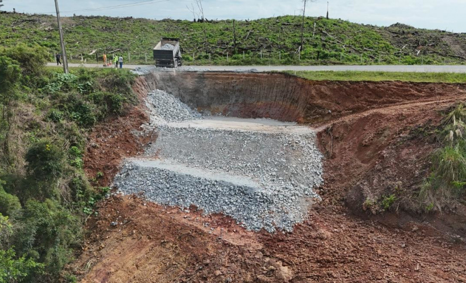 DER Obra emergencial Rio Branco do Sul