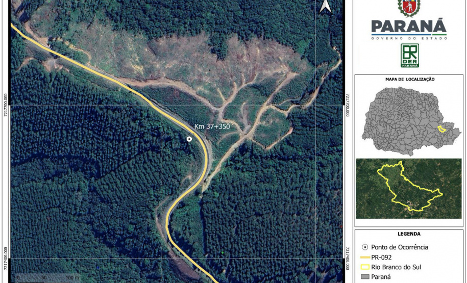 DER Obra emergencial Rio Branco do Sul
