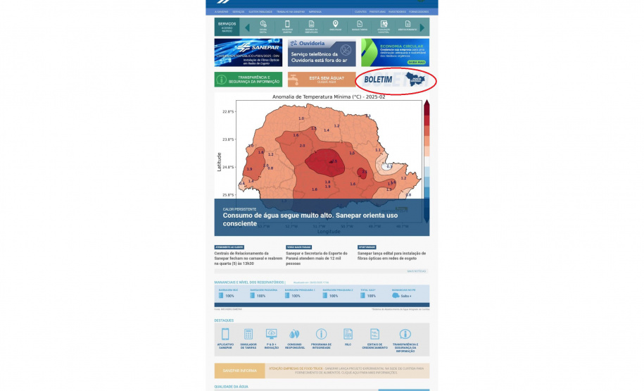 Sanepar disponibiliza canais exclusivos para clientes de Ponta Grossa
