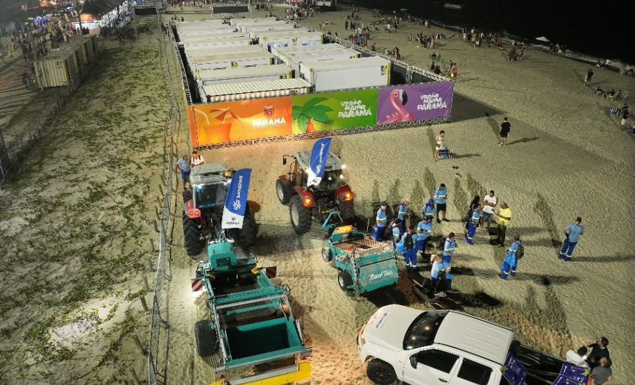 Limpeza diurna: aumento de 31,76% na coleta de lixo diurna em relação ao mesmo feriado prolongado de 2024 (Sanepar)