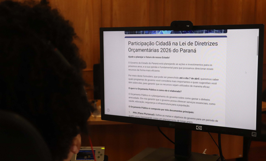 Governo do Paraná abre consulta popular para definir prioridades no Orçamento de 2026