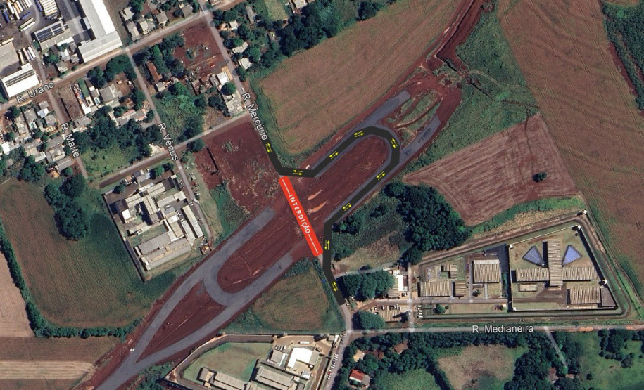 Aviso perimetral leste