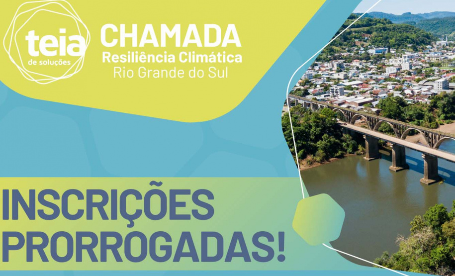Prazo para as inscrições referente à Chamada que destina até R$ 10 milhões para projetos que fortaleçam a resiliência climática do Rio Grande do Sul é prorrogado para até o dia 07/04 24/03/2025 - 06:52