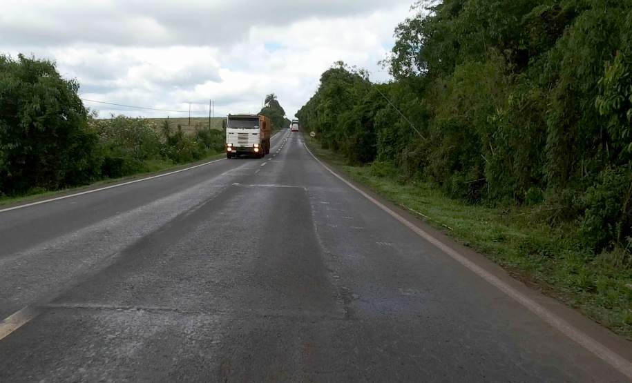 PRC-158 entre Vitorino e Santa Catarina, para ilustrar texto sobre anteprojeto de ampliação da capacidade.