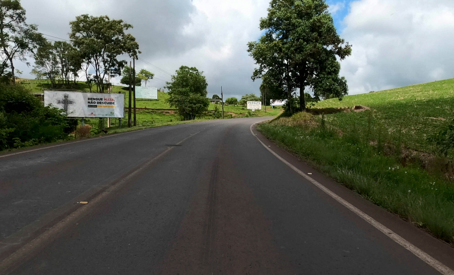 PRC-158 entre Vitorino e Santa Catarina, para ilustrar texto sobre anteprojeto de ampliação da capacidade.