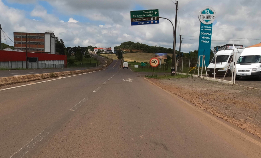 PRC-158 entre Vitorino e Santa Catarina, para ilustrar texto sobre anteprojeto de ampliação da capacidade.