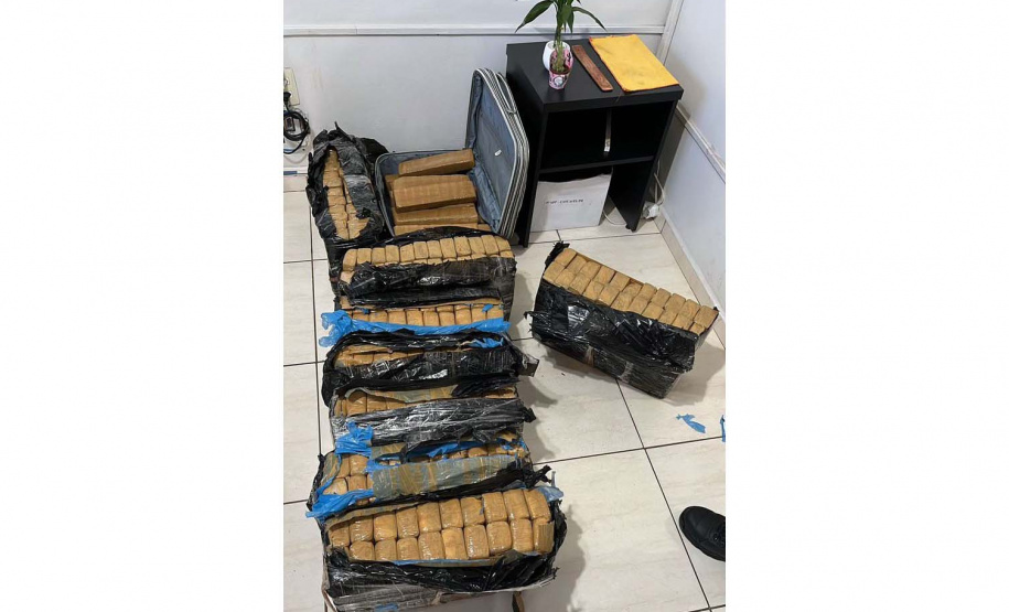 Batalhão da PM apreende 109 quilos de maconha em rodovia de Realeza