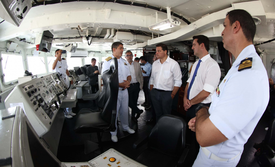 Governador Carlos Massa Ratinho Junior participou nesta segunda-feira (17) da cerimônia de 90 anos do porto, quando anunciou investimento bilionário para a construção do Píer em T que vai ampliar a capacidade de movimentação de cargas.