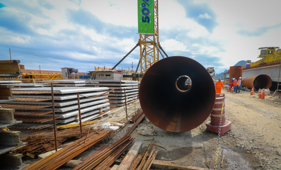 Dia do Trabalhador: as mãos que constroem a Ponte de Guaratuba - 30/04/2025 - Foto: Geraldo Bubniak/AEN