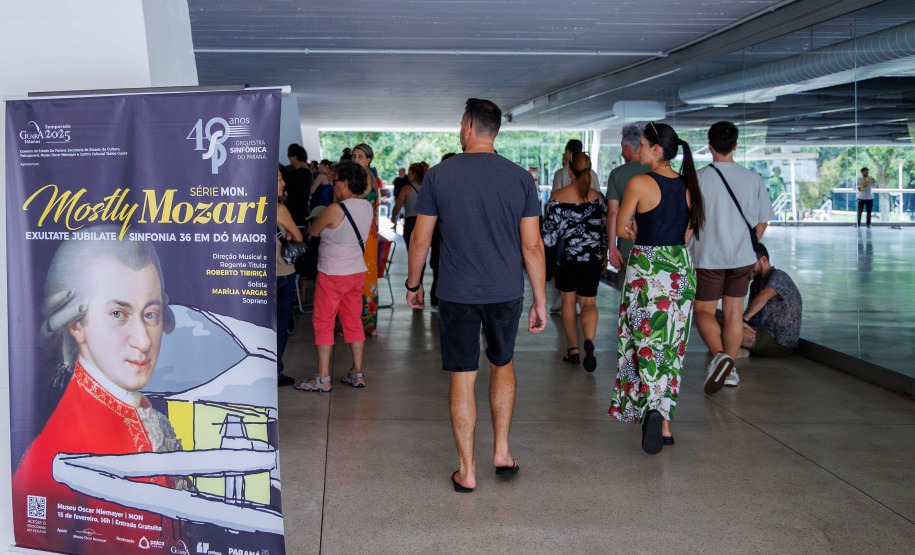 Orquestra Sinfônica do Paraná retorna ao MON para a segunda apresentação da série 'Mostly Mozart'