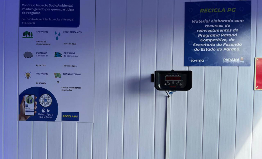 Recicla PG, ligado ao programa Recicla Paraná, da Secretaria de Estado do Desenvolvimento Sustentável, foi inaugurado oficialmente nesta terça-feira (15) em Ponta Grossa