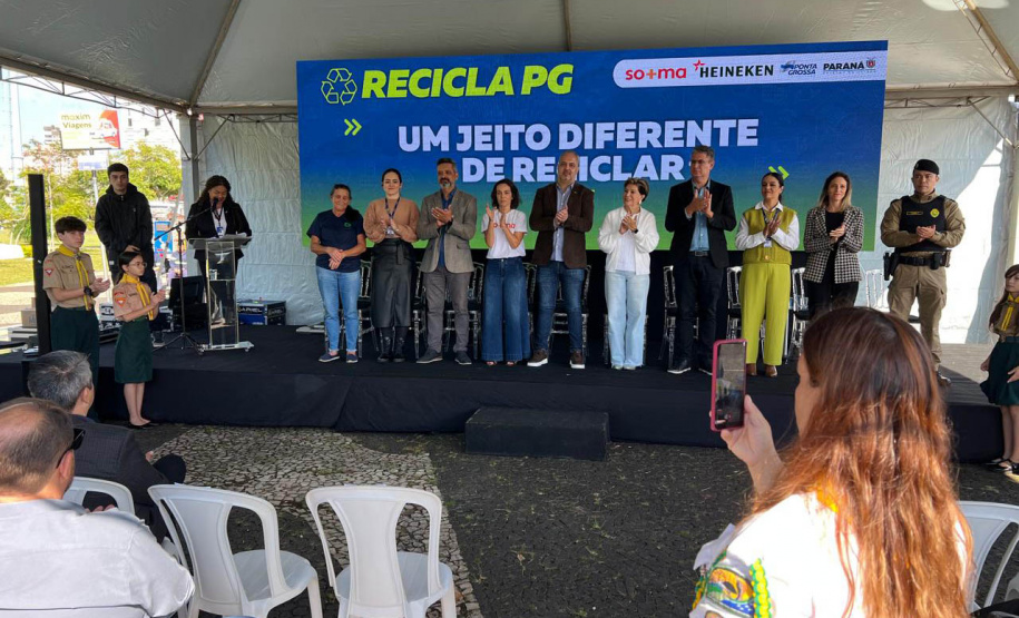 Recicla PG, ligado ao programa Recicla Paraná, da Secretaria de Estado do Desenvolvimento Sustentável, foi inaugurado oficialmente nesta terça-feira (15) em Ponta Grossa