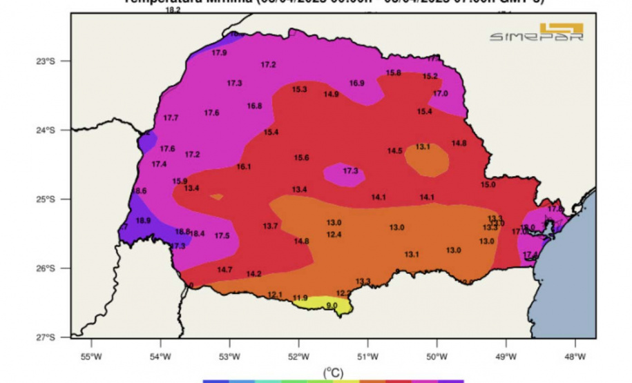 25 cidades registraram a menor temperatura do ano no sábado, domingo e nesta segunda-feira