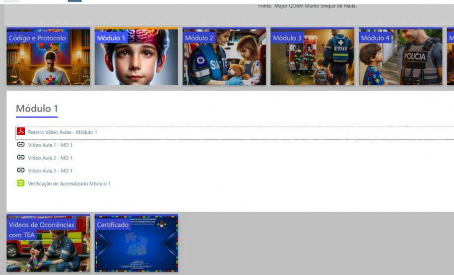 CBMPR lança curso para capacitação no atendimento a pessoas com Transtorno do Espectro Autista