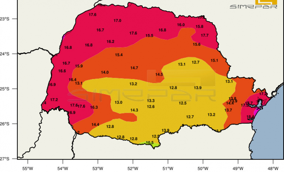 25 cidades registraram a menor temperatura do ano no sábado, domingo e nesta segunda-feira