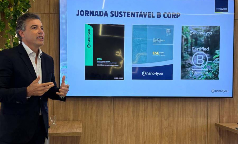 Empresa paranaense Nano4you recebeu certificado internacional de Empresa B, um dos mais importantes reconhecimentos do mundo na área de ESG