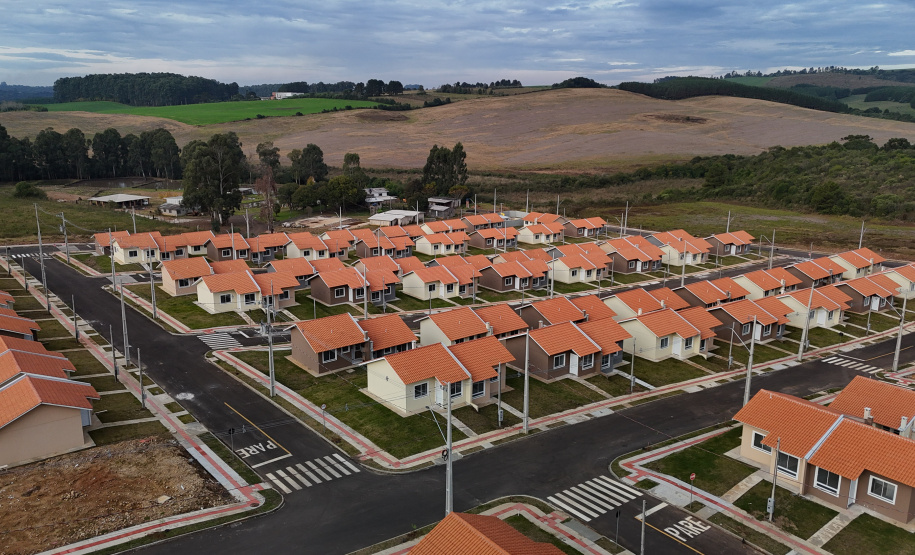 Casa Fácil Paraná, a Cohapar financia diretamente a construção de casas para famílias com renda de um a seis salários mínimos em Palmas Foto: Geraldo Bubniak/AEN