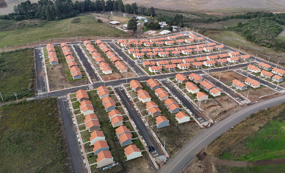 Casa Fácil Paraná, a Cohapar financia diretamente a construção de casas para famílias com renda de um a seis salários mínimos em Palmas Foto: Geraldo Bubniak/AEN