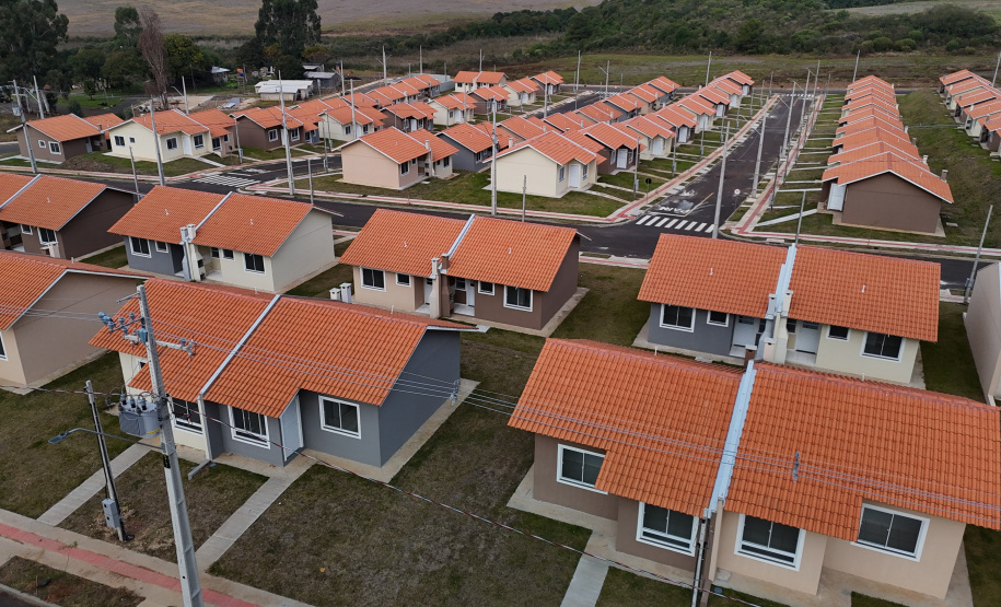 Casa Fácil Paraná, a Cohapar financia diretamente a construção de casas para famílias com renda de um a seis salários mínimos em Palmas Foto: Geraldo Bubniak/AEN