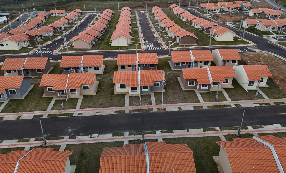 Casa Fácil Paraná, a Cohapar financia diretamente a construção de casas para famílias com renda de um a seis salários mínimos em Palmas Foto: Geraldo Bubniak/AEN