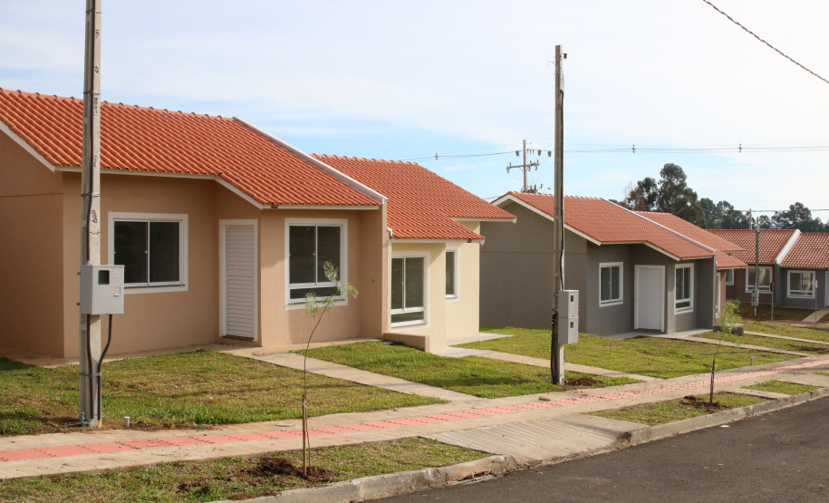 Casa Fácil Paraná, a Cohapar financia diretamente a construção de casas para famílias com renda de um a seis salários mínimos em Palmas Foto: Geraldo Bubniak/AEN