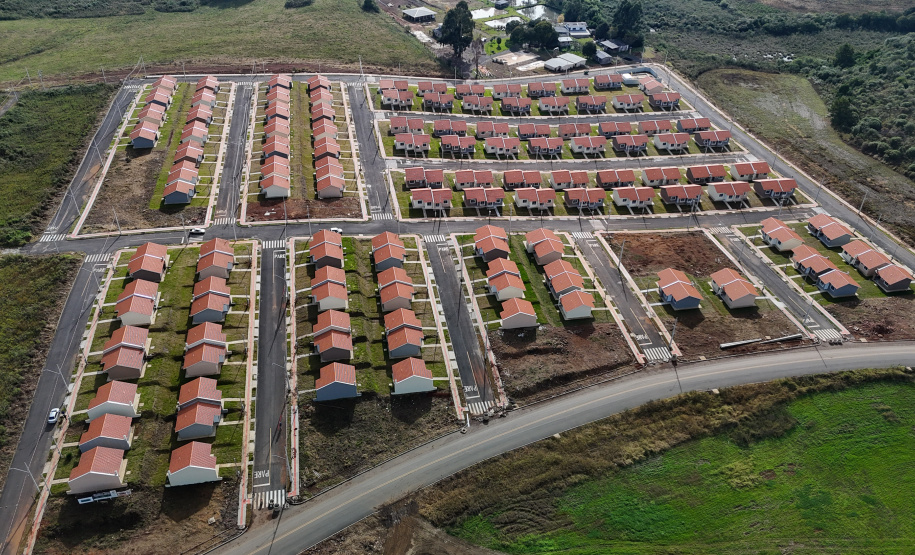 Casa Fácil Paraná, a Cohapar financia diretamente a construção de casas para famílias com renda de um a seis salários mínimos em Palmas Foto: Geraldo Bubniak/AEN