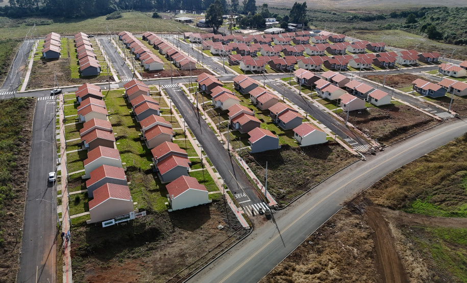 Casa Fácil Paraná, a Cohapar financia diretamente a construção de casas para famílias com renda de um a seis salários mínimos em Palmas Foto: Geraldo Bubniak/AEN