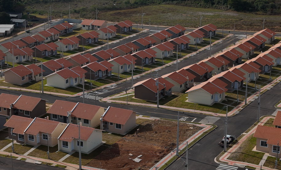 Casa Fácil Paraná, a Cohapar financia diretamente a construção de casas para famílias com renda de um a seis salários mínimos em Palmas Foto: Geraldo Bubniak/AEN